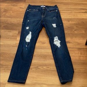 Good American GOOD LEGS ripped jeans - barely worn